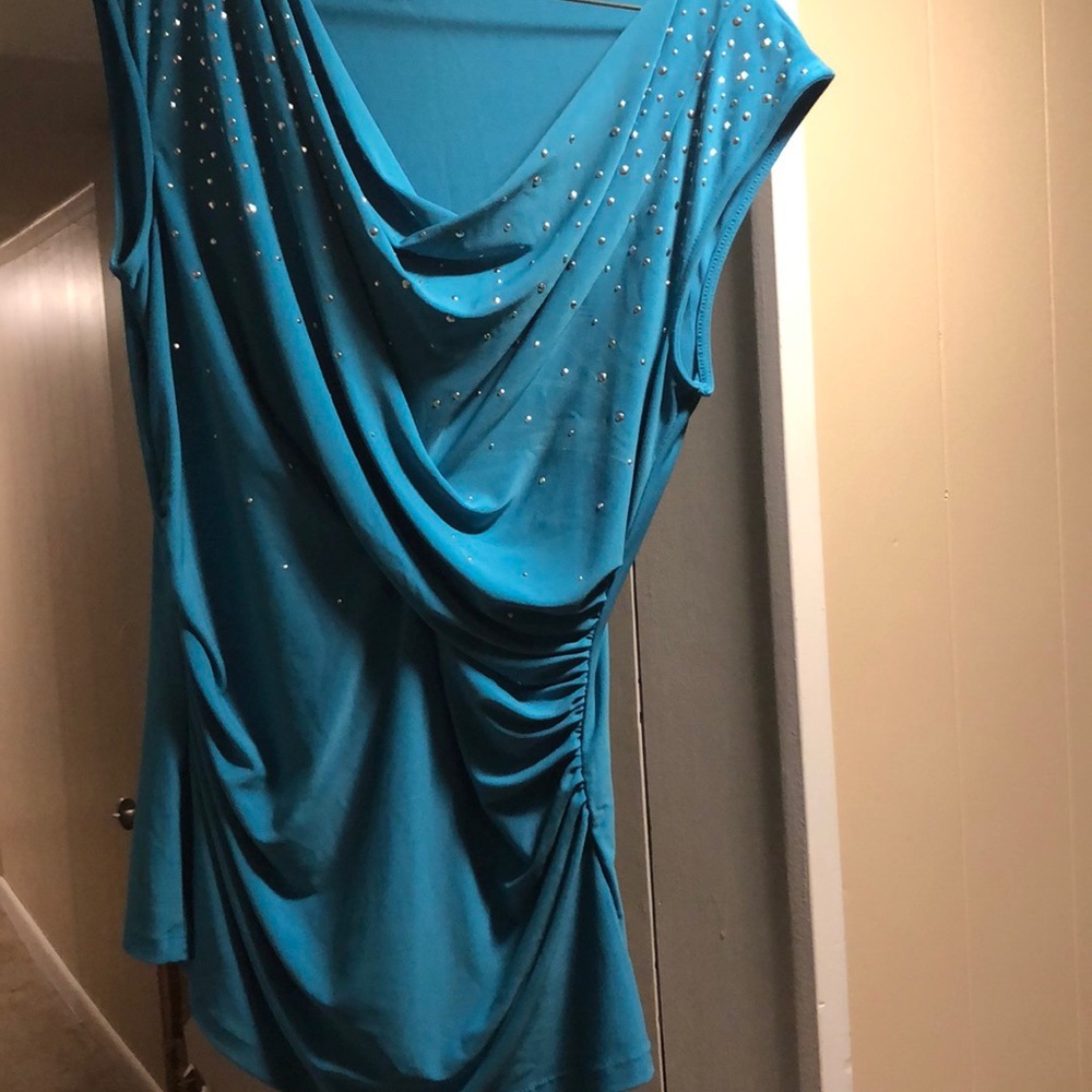 Turquoise Chaus shirt, size M